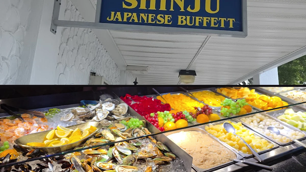 Spacious dining room with Japanese buffet stations